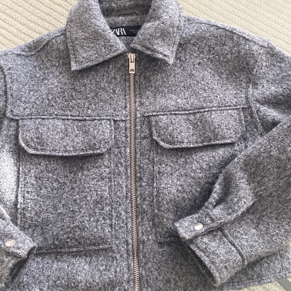 Zara cropped boucle jacket - Picture 2 of 5